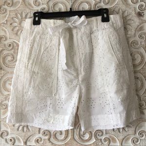 NWT POLO Women’s White Eyelet Shorts 2 Preppy Easter